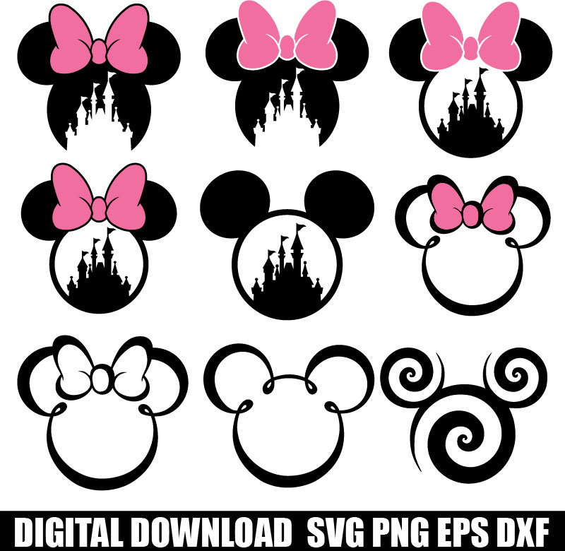 Mickey Svg, Mickey Mouse Ears, Castle, Mickey Love, Mickey Mouse, Cut File, Cricut, Silhouette, Digital Cutting File | S Navy 3XL Sweatshirt | Shikor