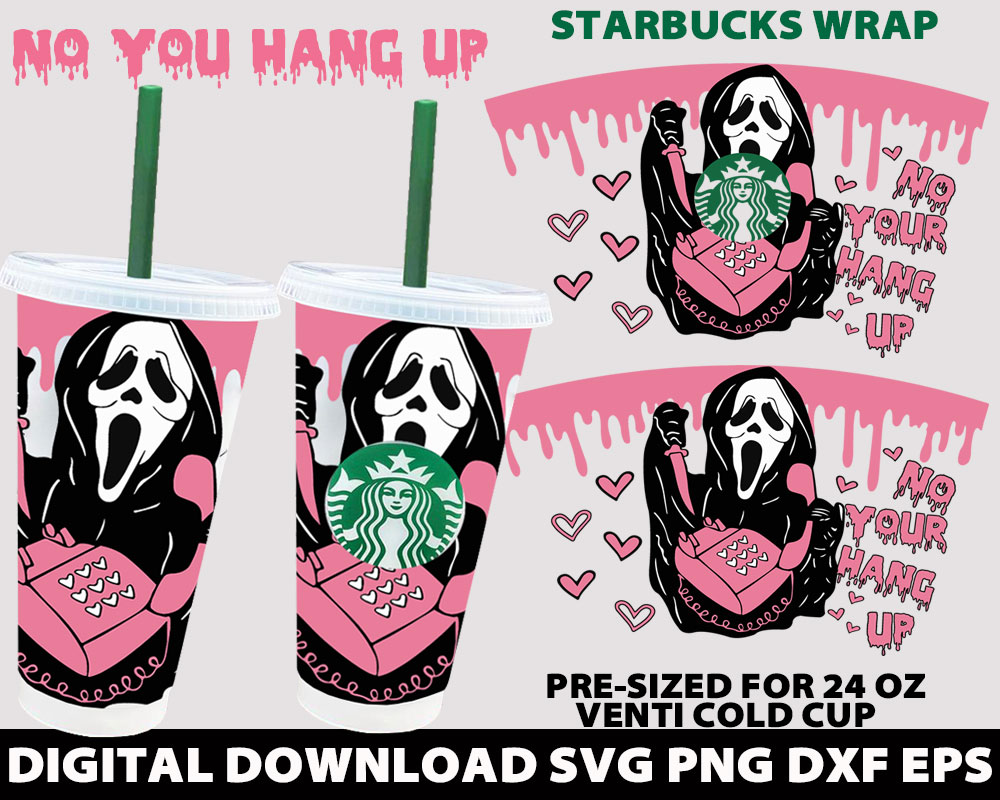 Beetlejuice Halloween Comedy Movie 24oz Venti Cold Cup SVG